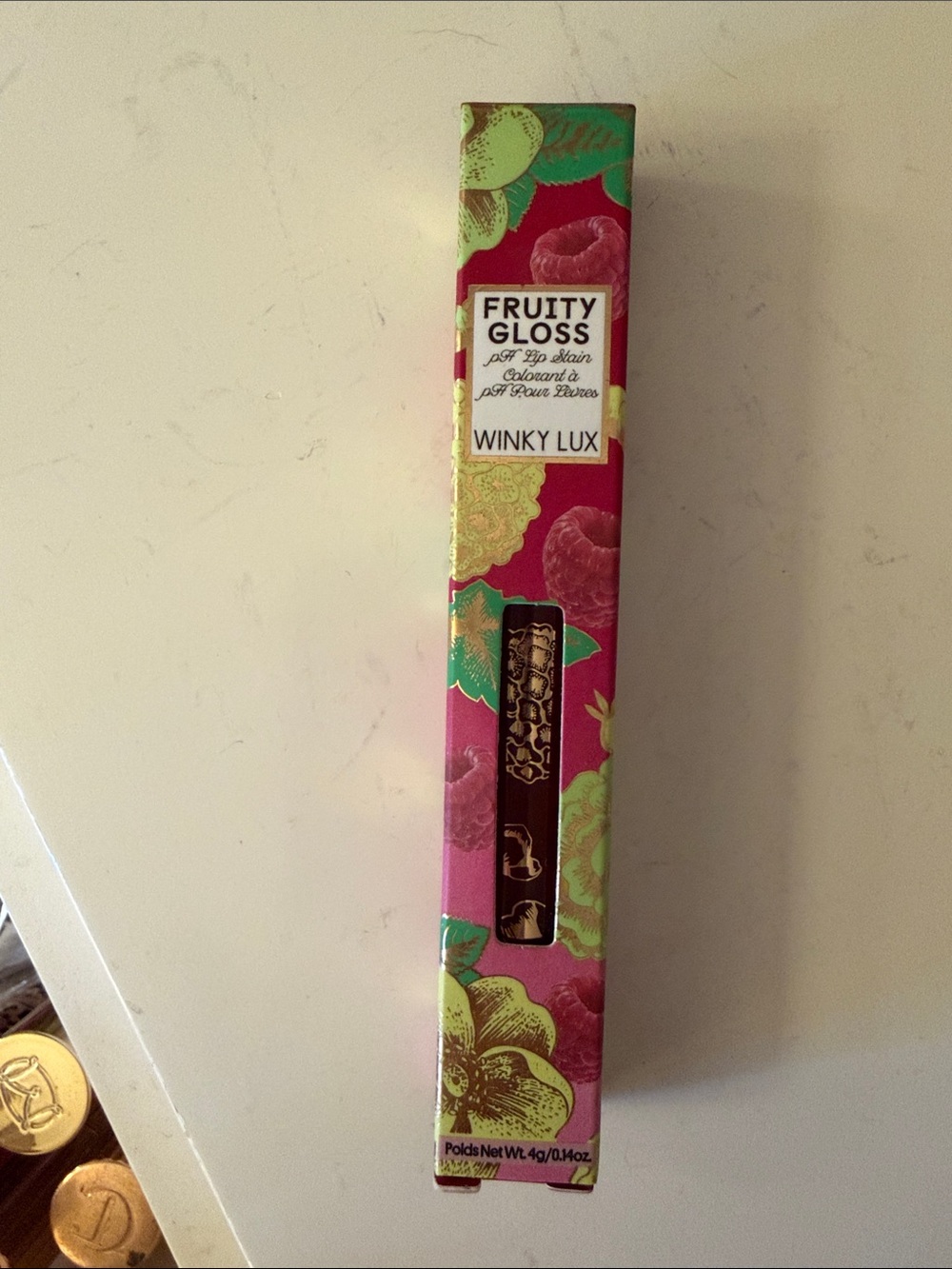 WINKY LUX Fruity Gloss Lip Tint - Pink & Gold Floral Packaging
